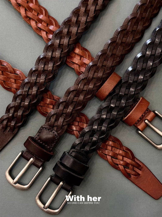 Classic Braided Leather Belt