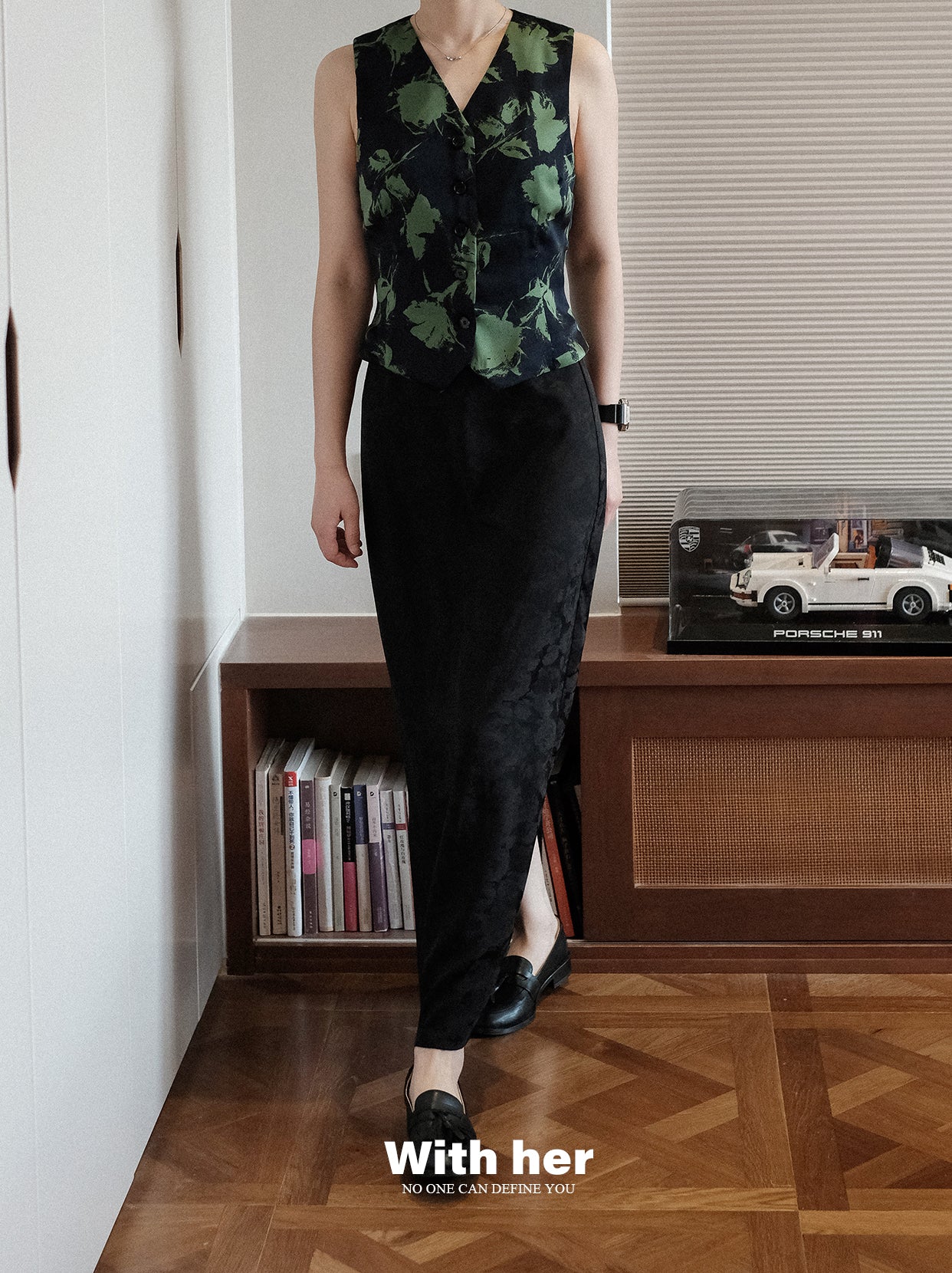 Original Jacquard Sheath Skirt