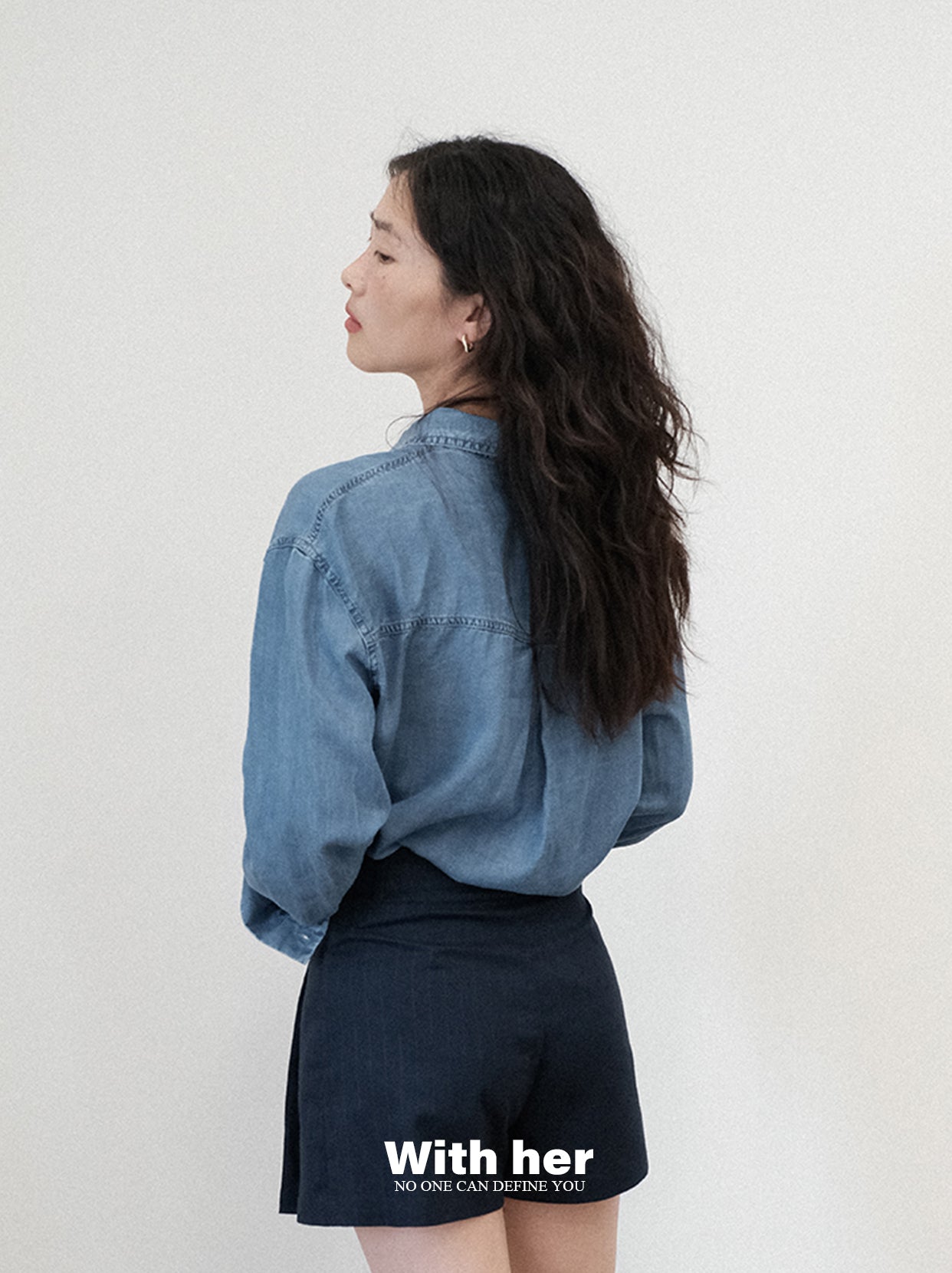 Soft Indigo Denim Blouse