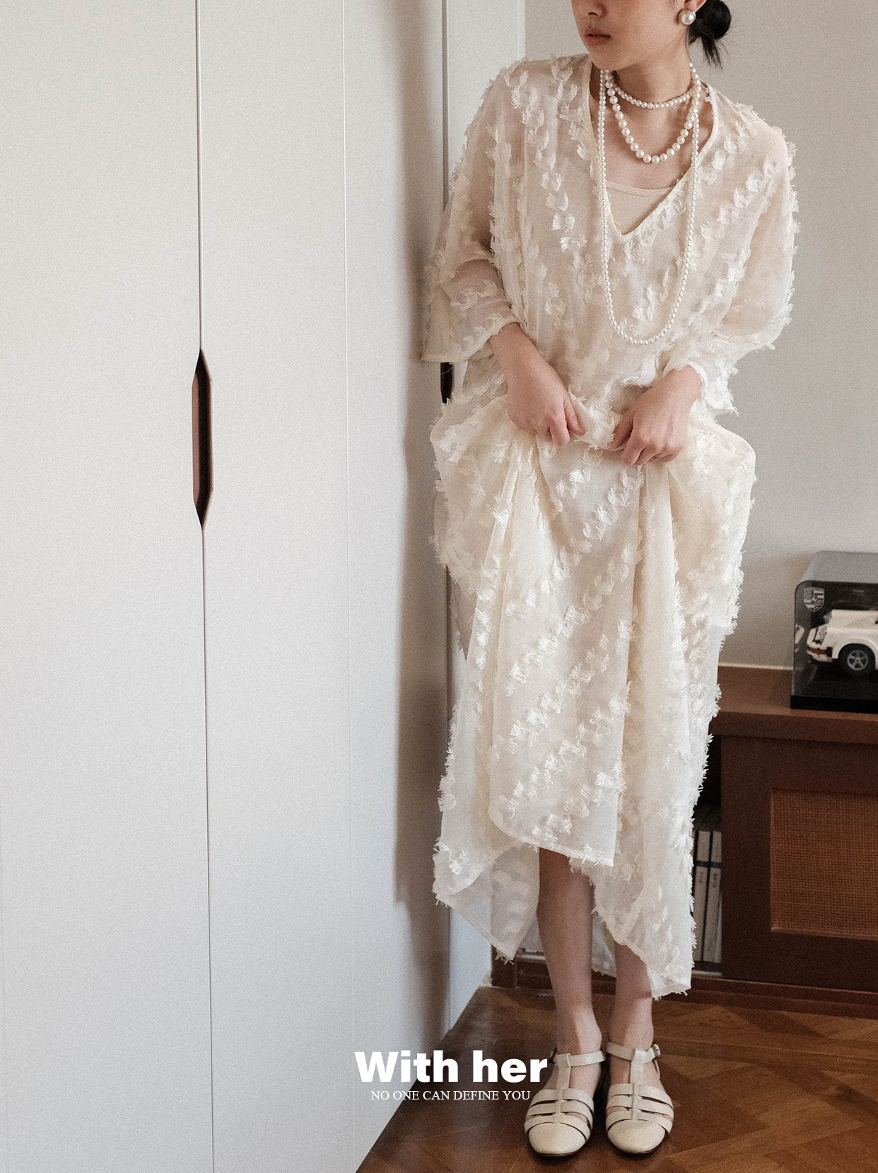 Original V-neck Tassel Dress