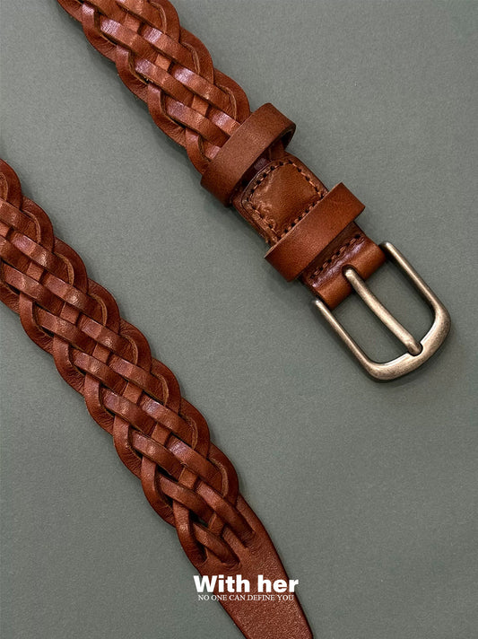 Classic Braided Leather Belt