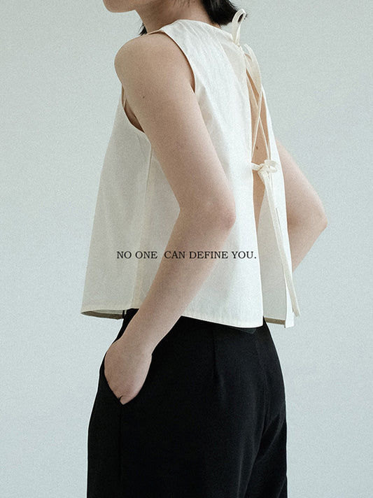 Original Backless Tie-Back Cropped Top