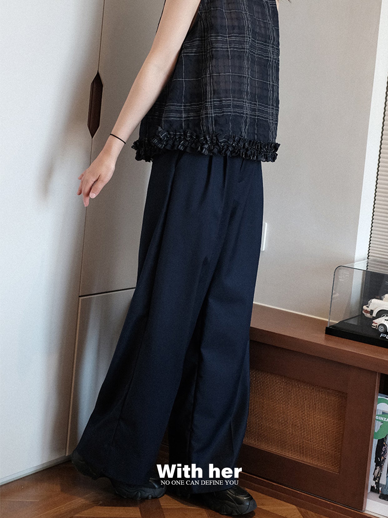 Mix Blue Loose Pants