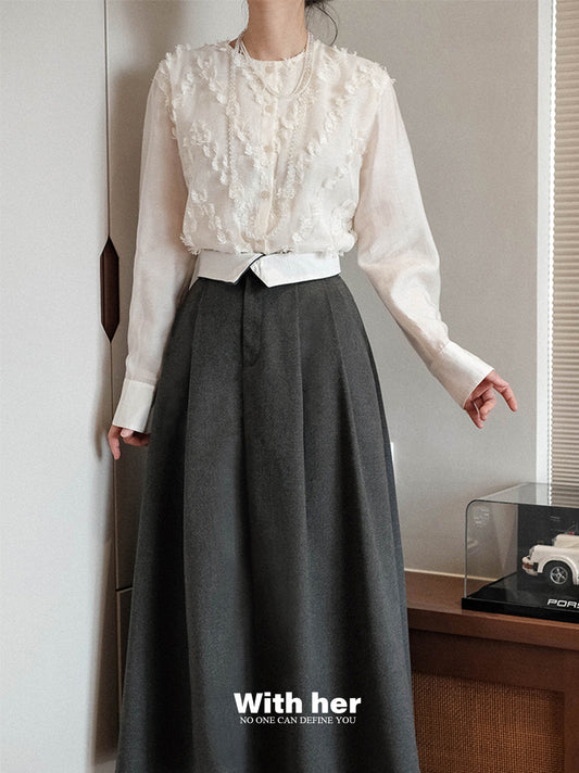 Tassel White Sleeve Shirt