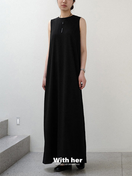 Original Sleeveless Draped Dress