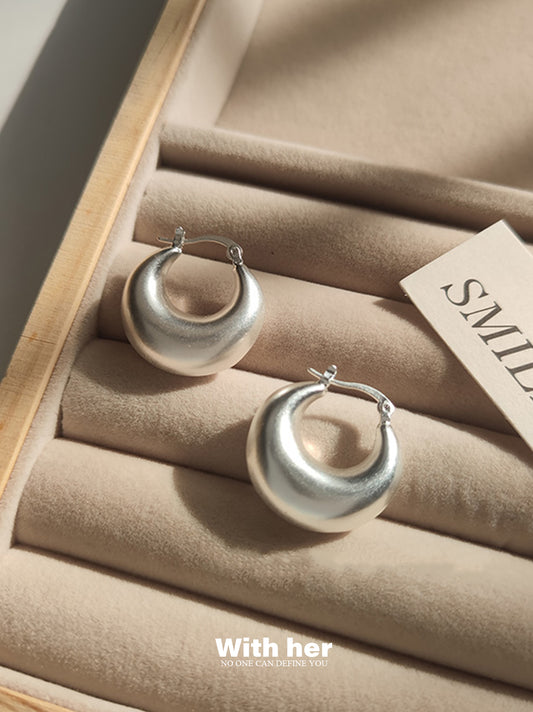 Luna Crescent Hoops Earrings