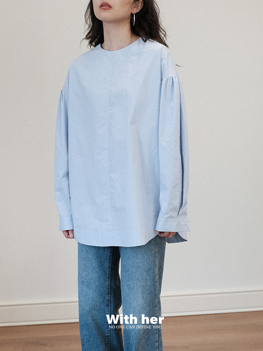 Blue Cocoon Twist Blouse