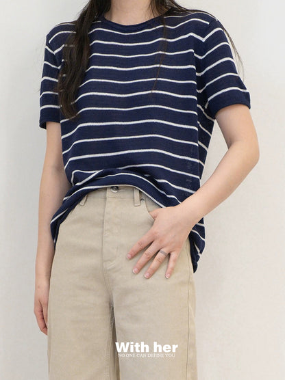 Striped Knit Tee