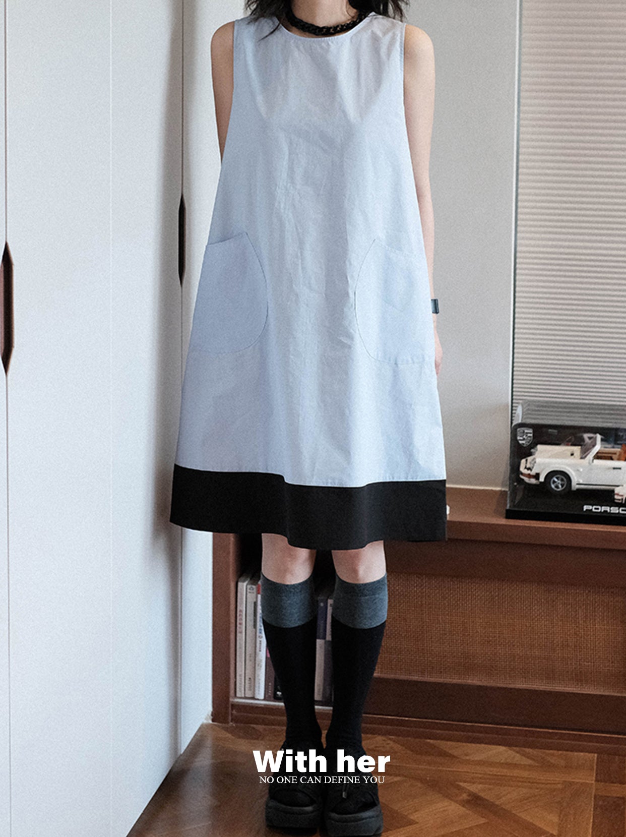 Blue Patch Dress