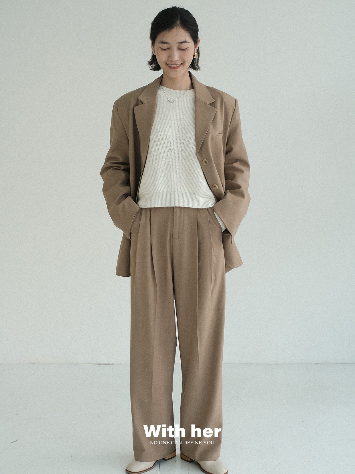 Original Casual Khaki Draped Trousers