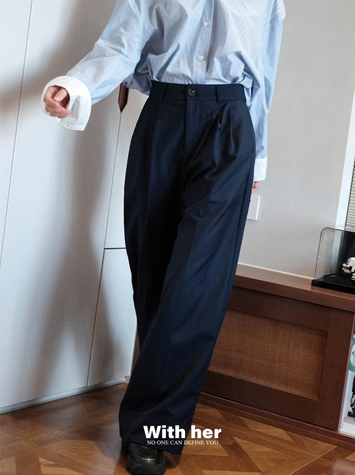 Mix Blue Loose Pants