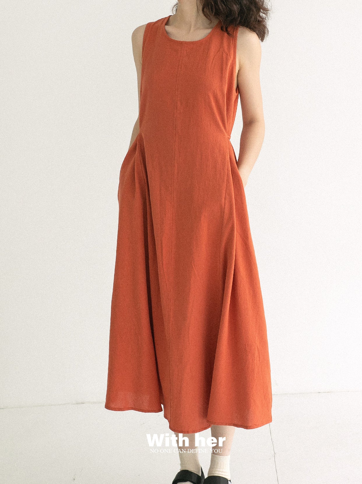 Original Cotton Linen Sleeveless Dress
