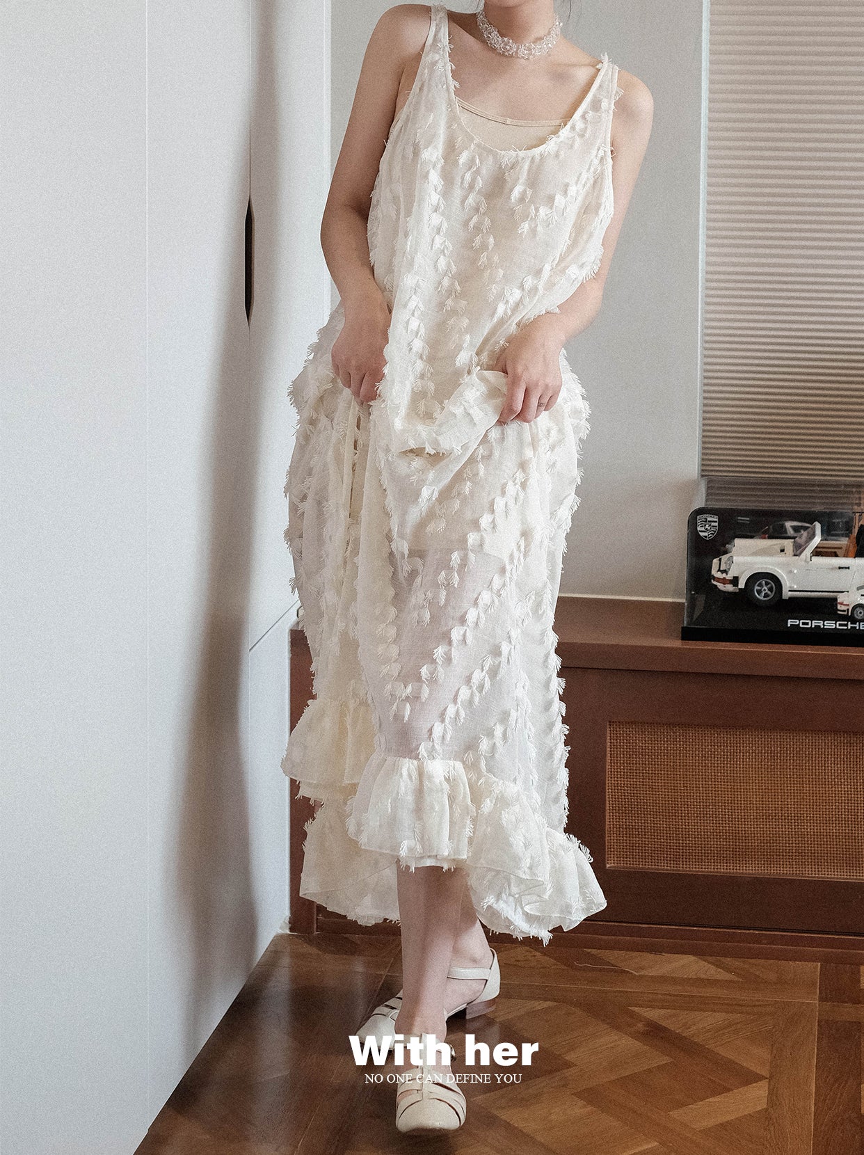 Original Sleeveless Tassel Strap Dress