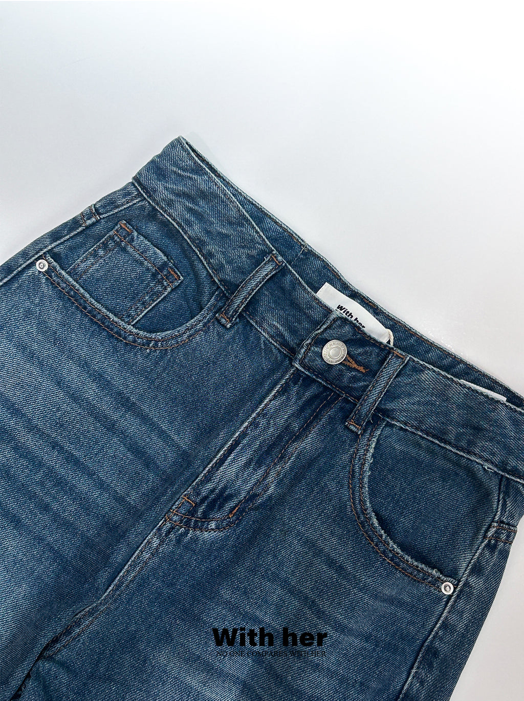 Deep Blue Lyocell Denim Pants