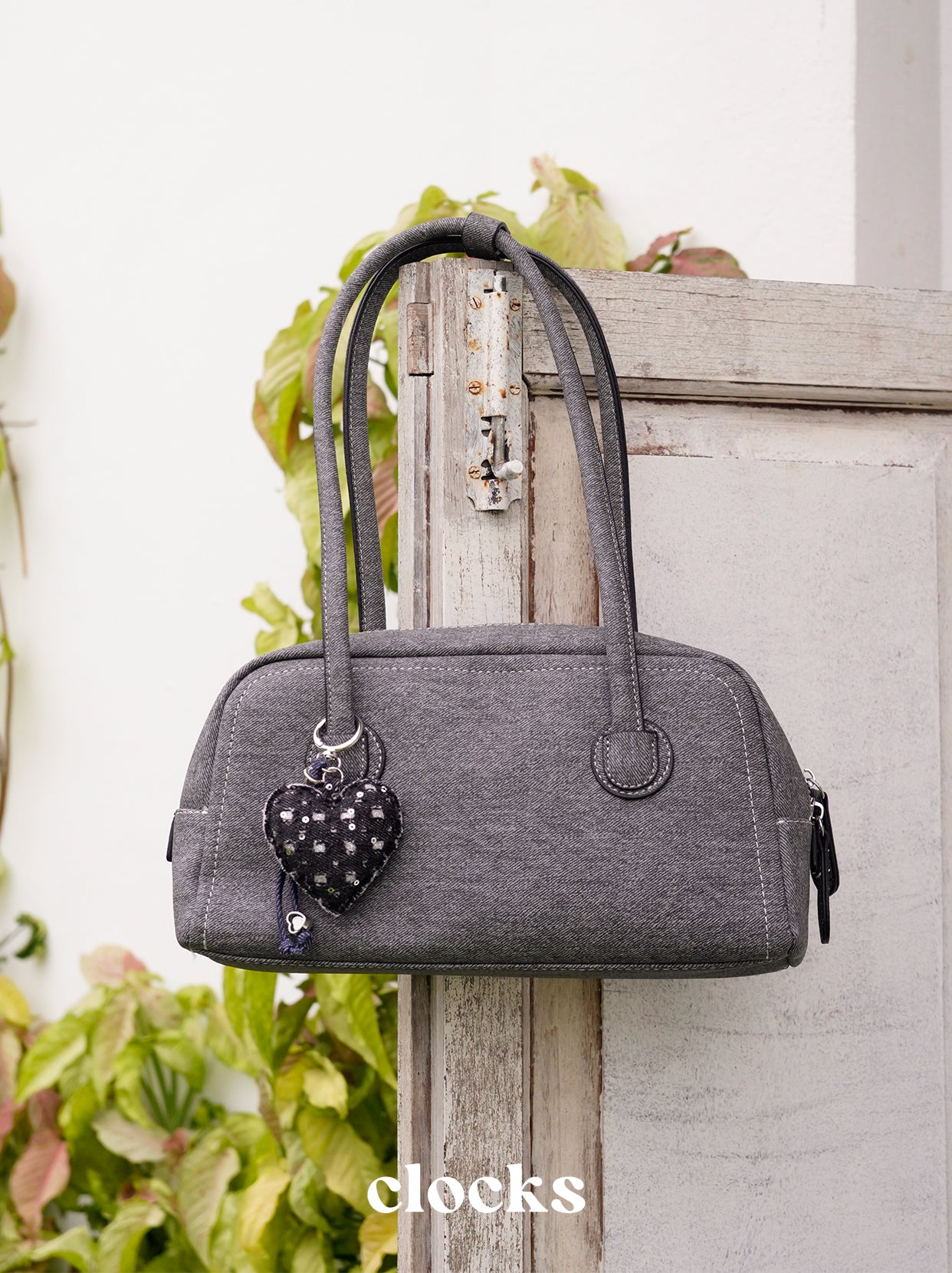 Gray Denim Duffle