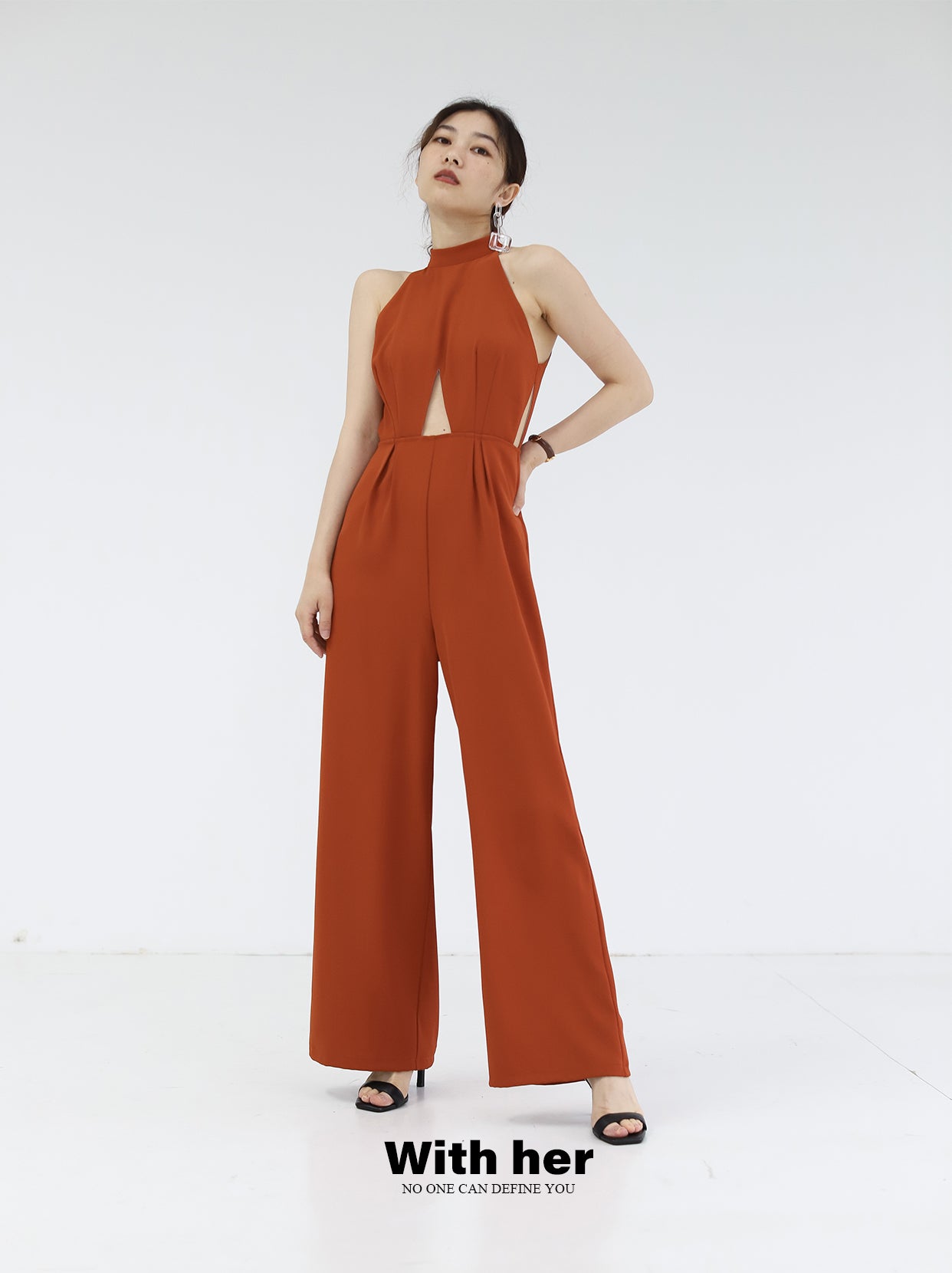 Original Halter neck Midriff Jumpsuit