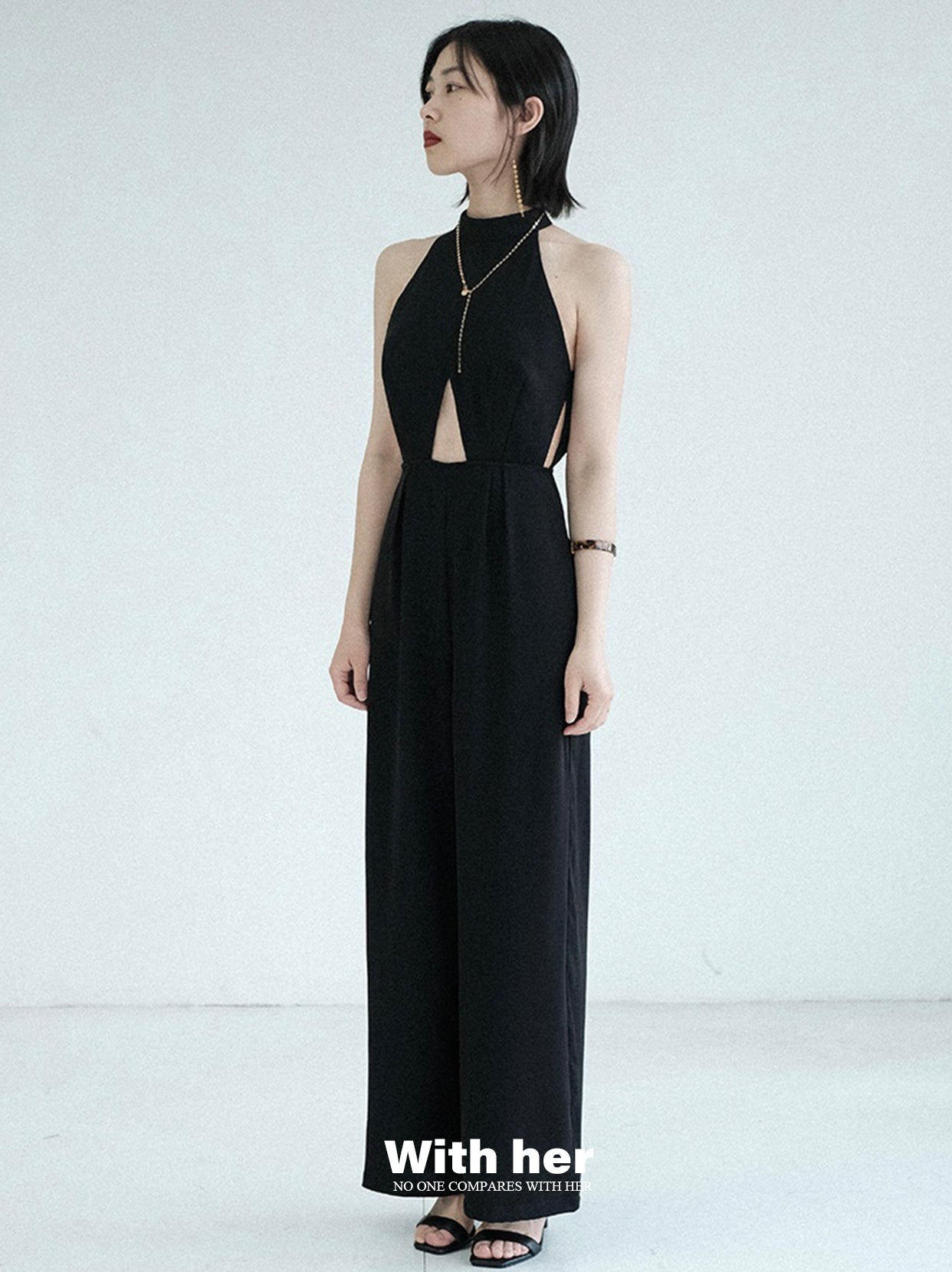 Original Halter neck Midriff Jumpsuit