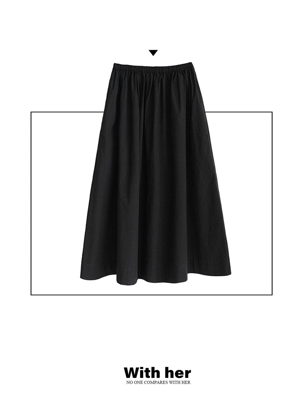 Classic Cotton Black Skirt
