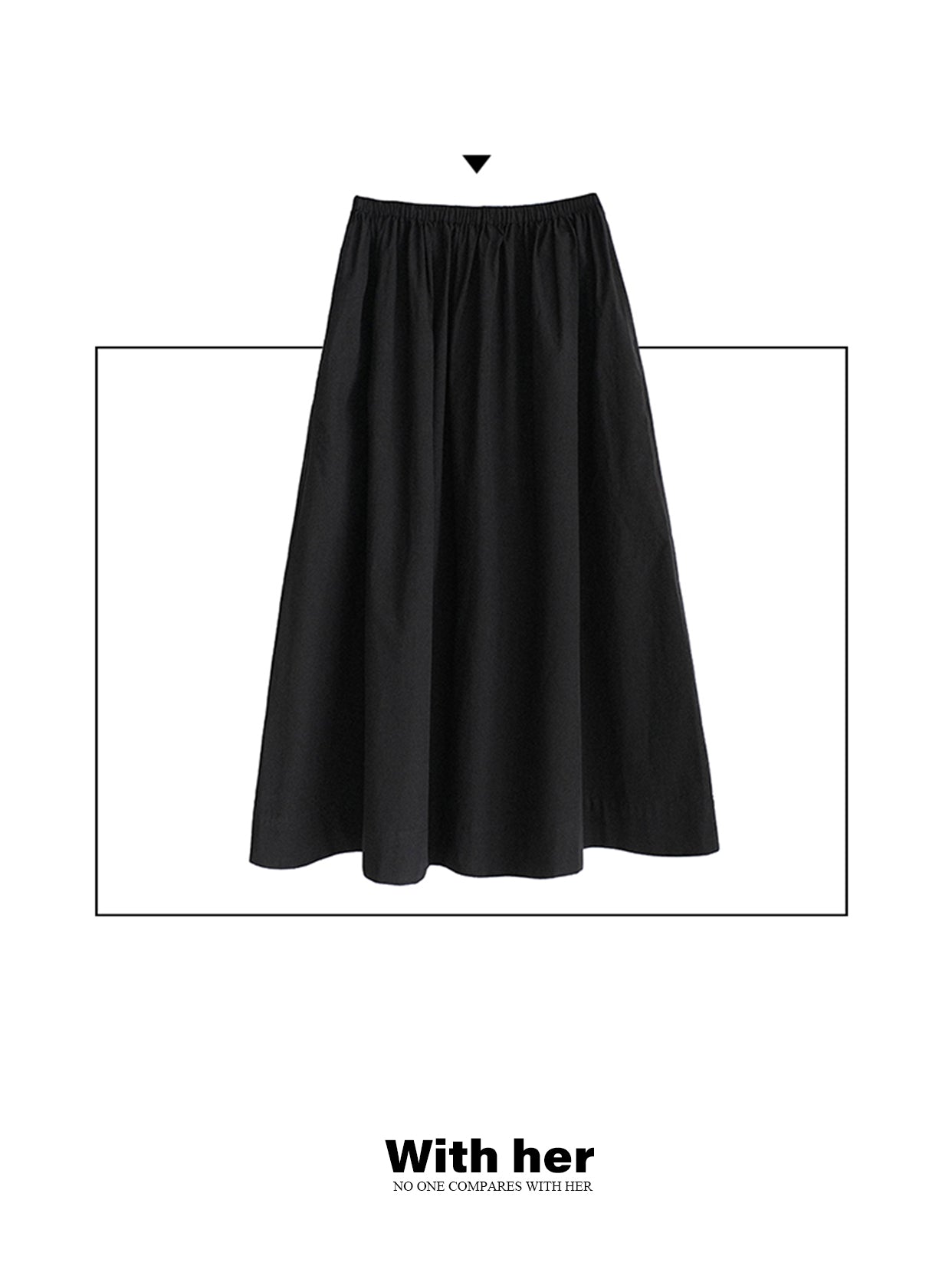 Classic Cotton Black Skirt
