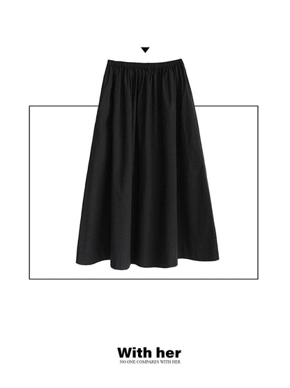 Classic Cotton Black Skirt