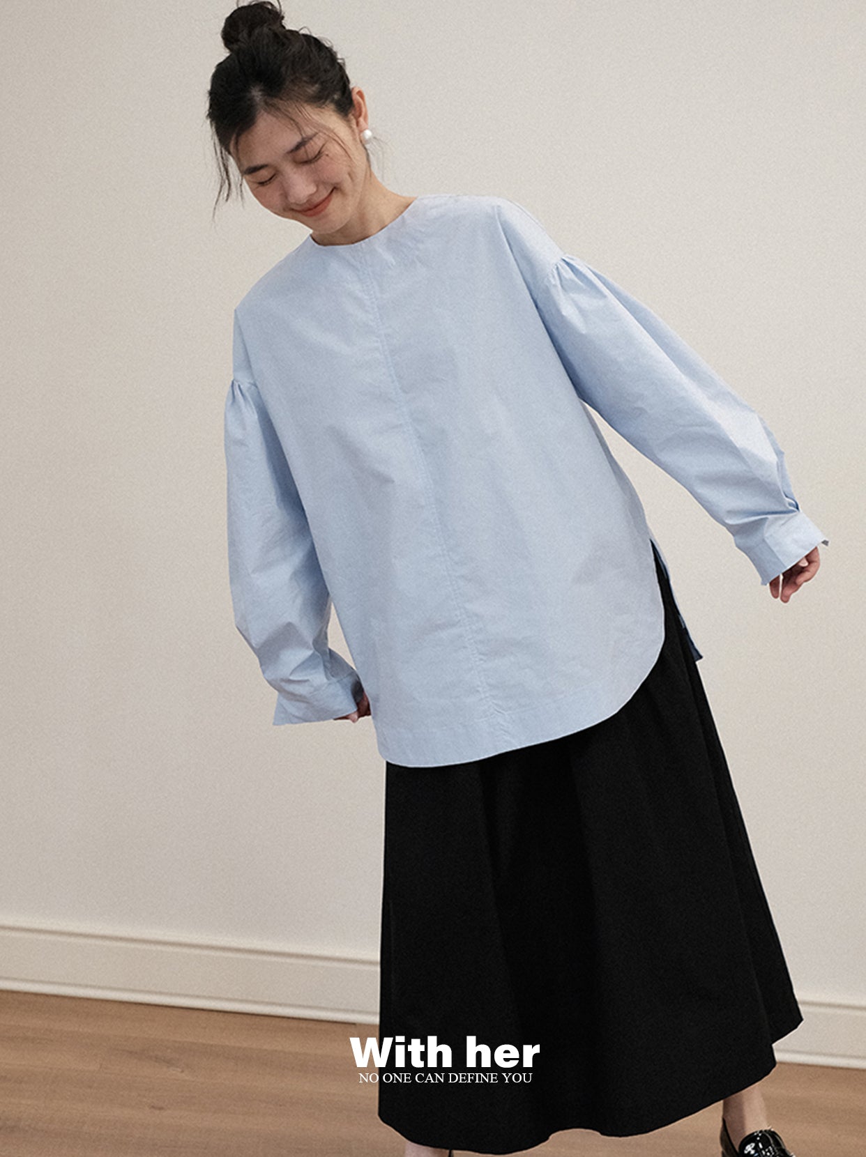 Blue Cocoon Twist Blouse