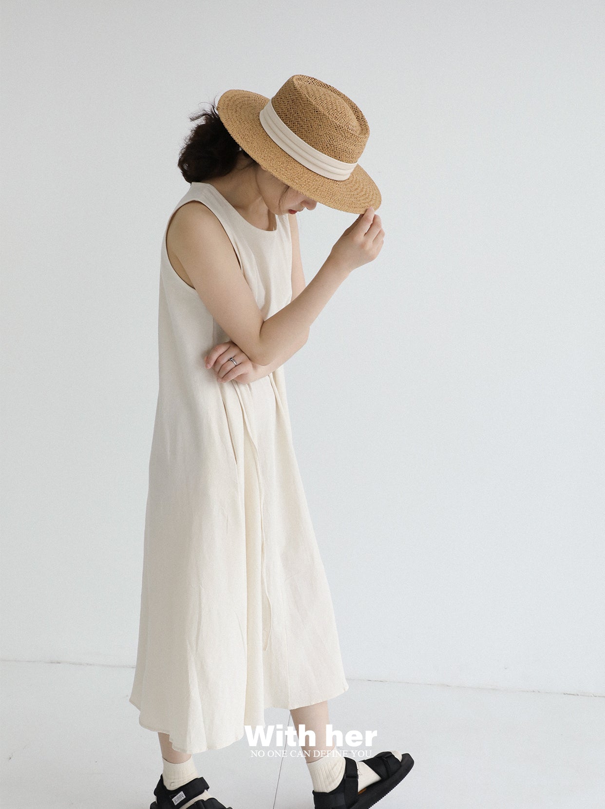 Original Cotton Linen Sleeveless Dress