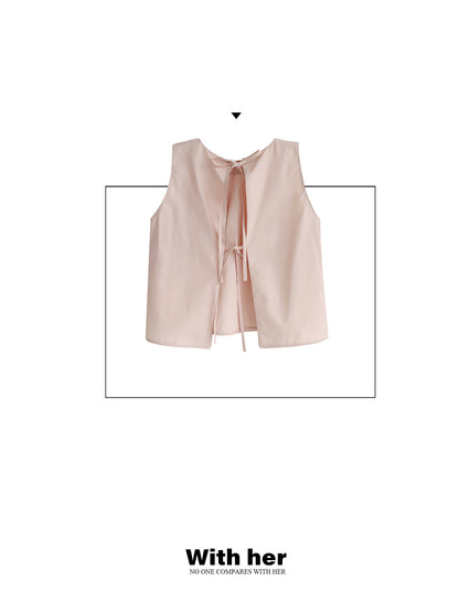 Original Backless Tie-Back Cropped Top