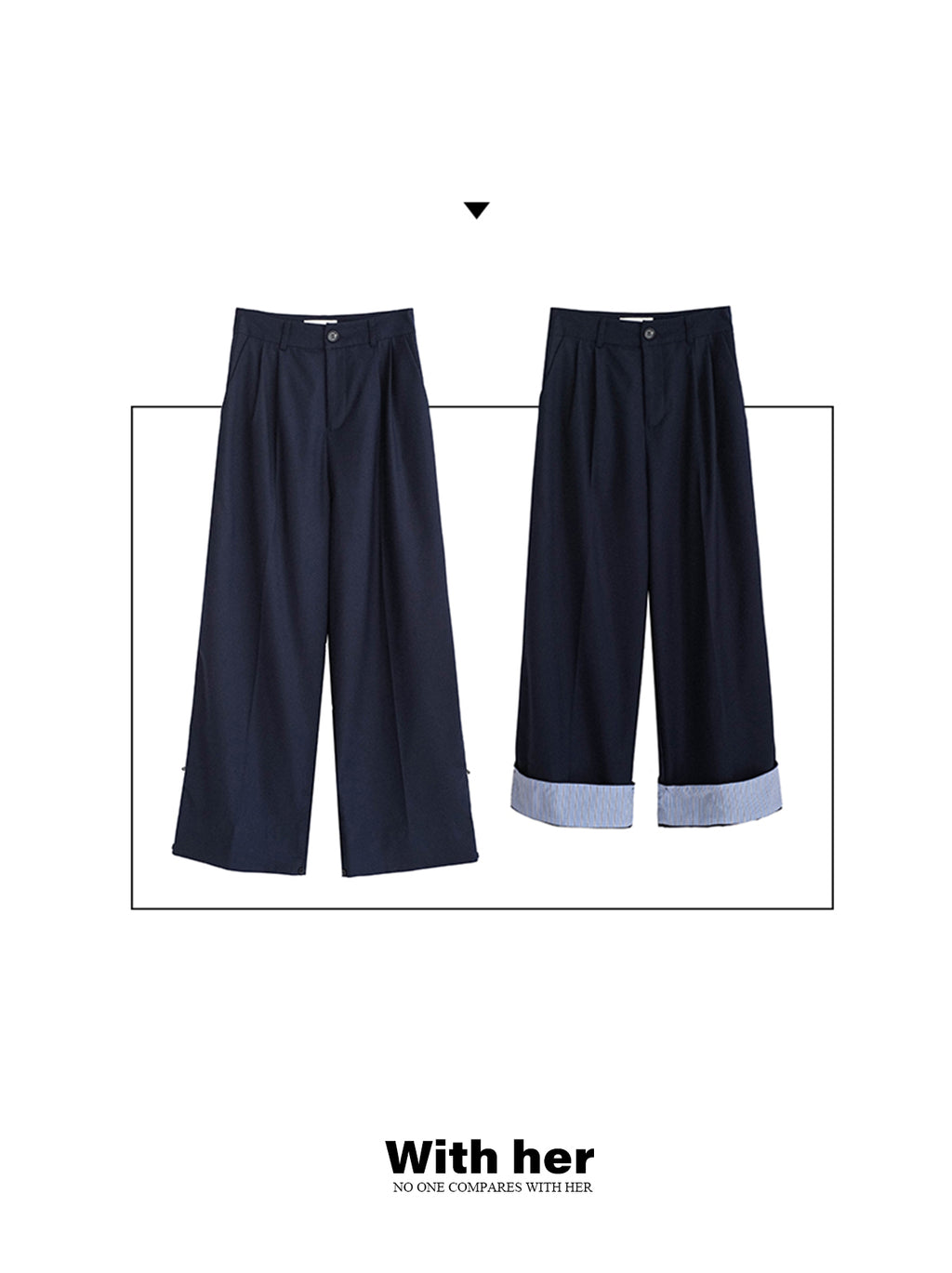 Mix Blue Loose Pants