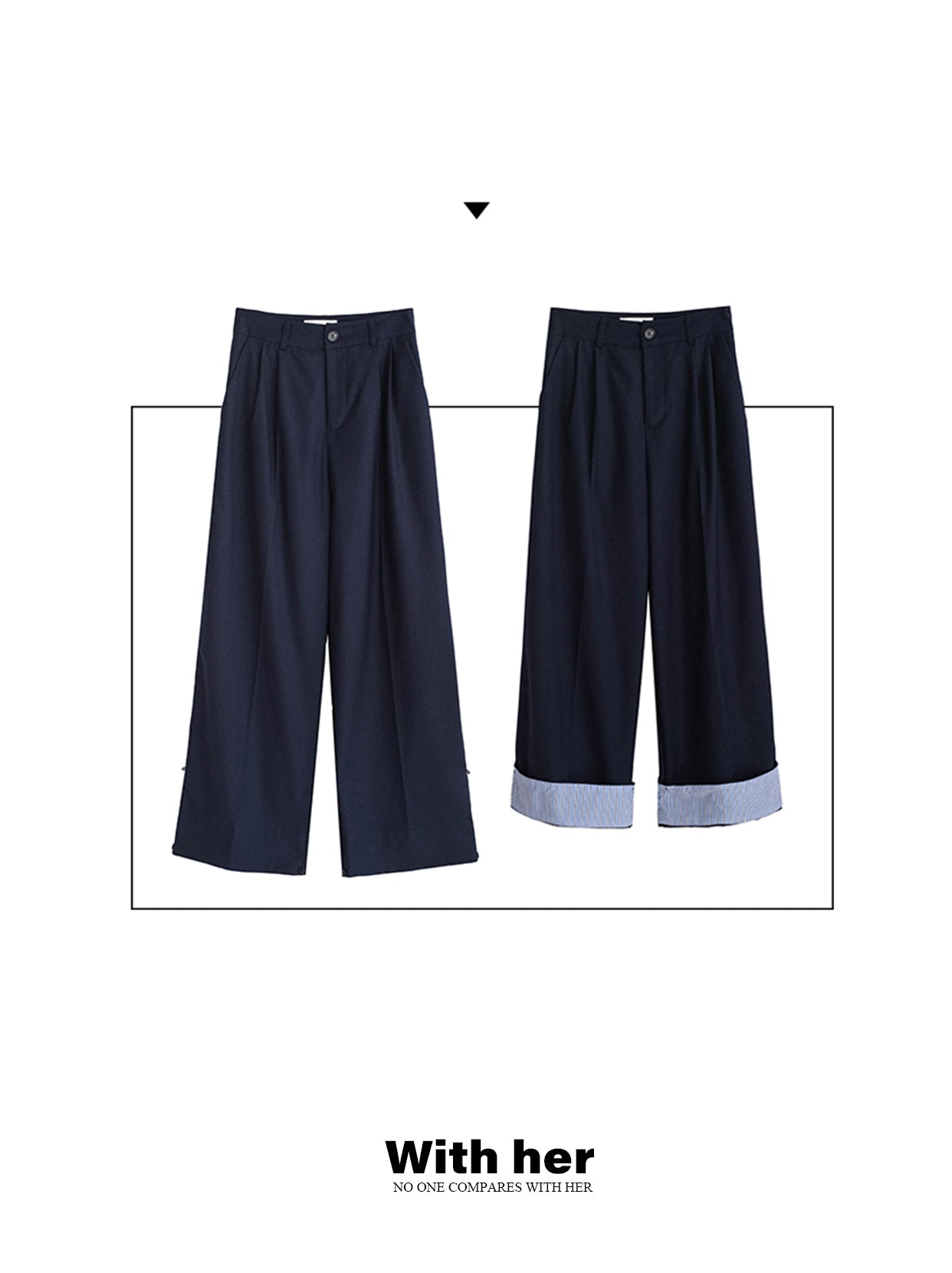Mix Blue Loose Pants