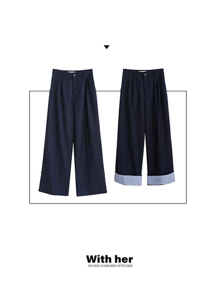Mix Blue Loose Pants