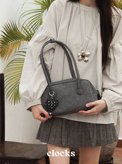 Gray Denim Duffle
