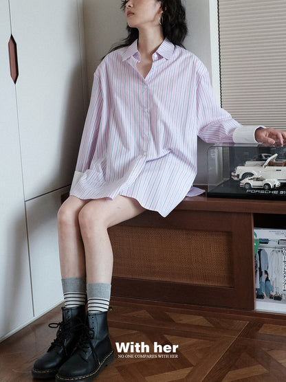 Original Oversized Striped Blouse
