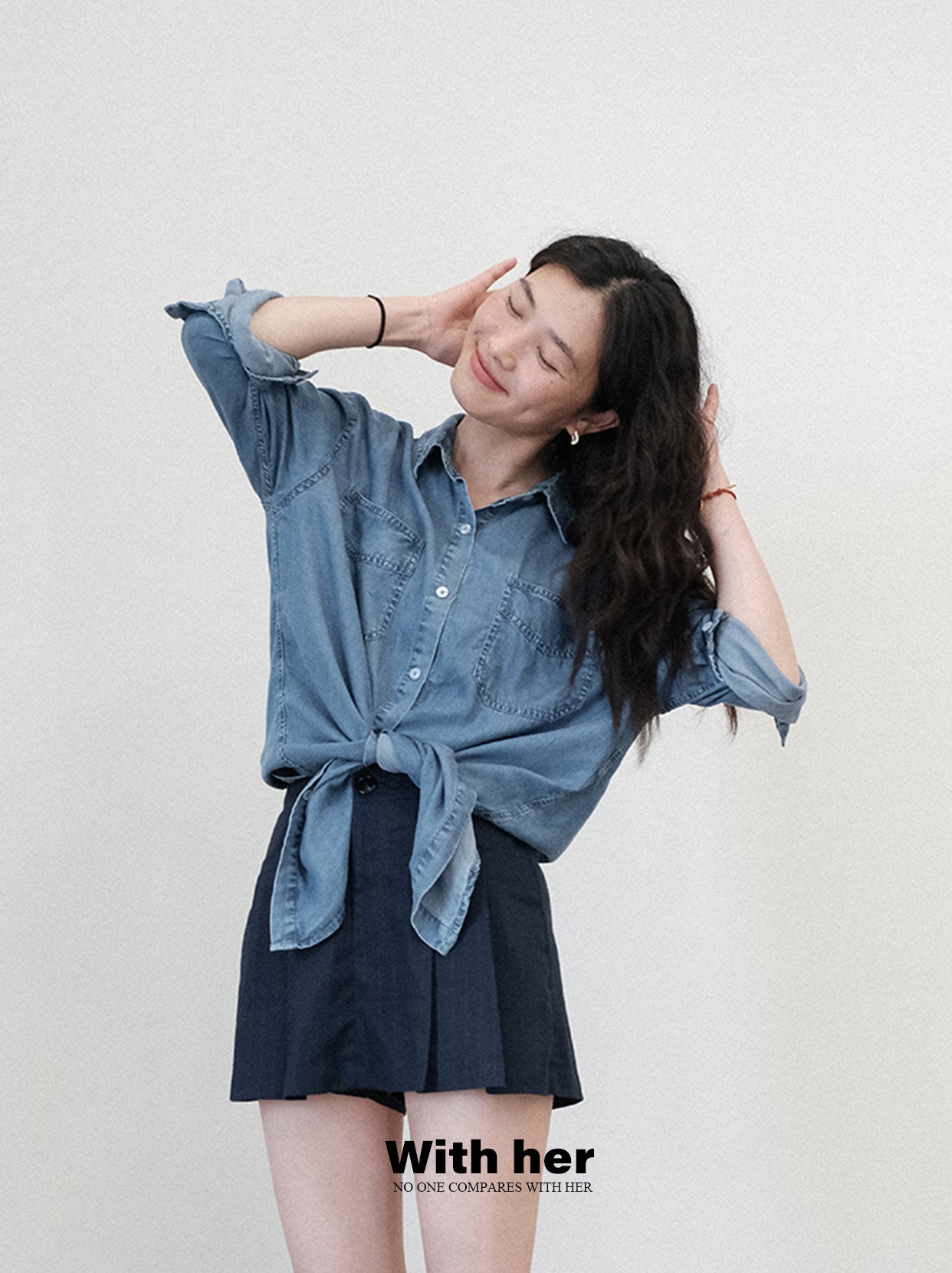 Soft Indigo Denim Blouse