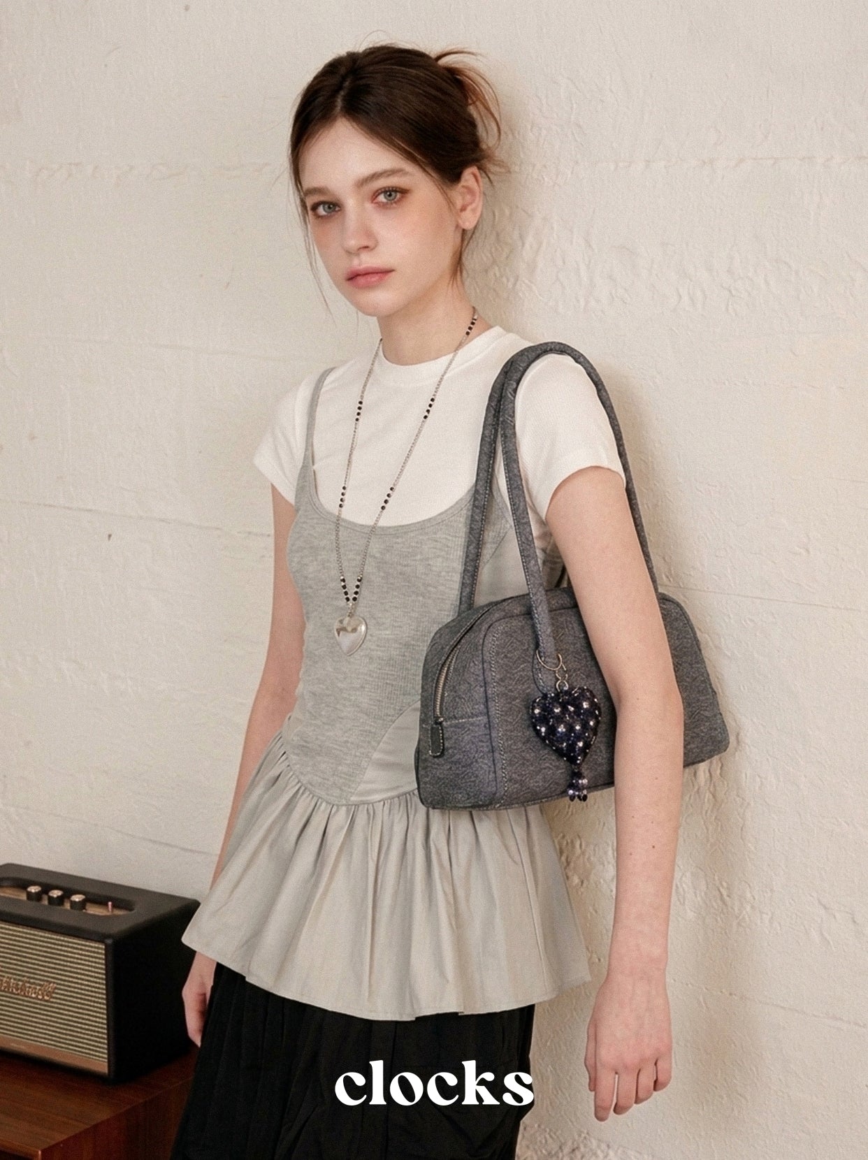 Gray Denim Duffle