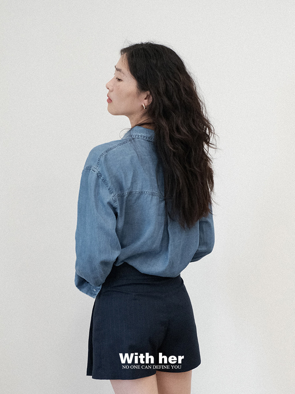 Soft Indigo Denim Blouse