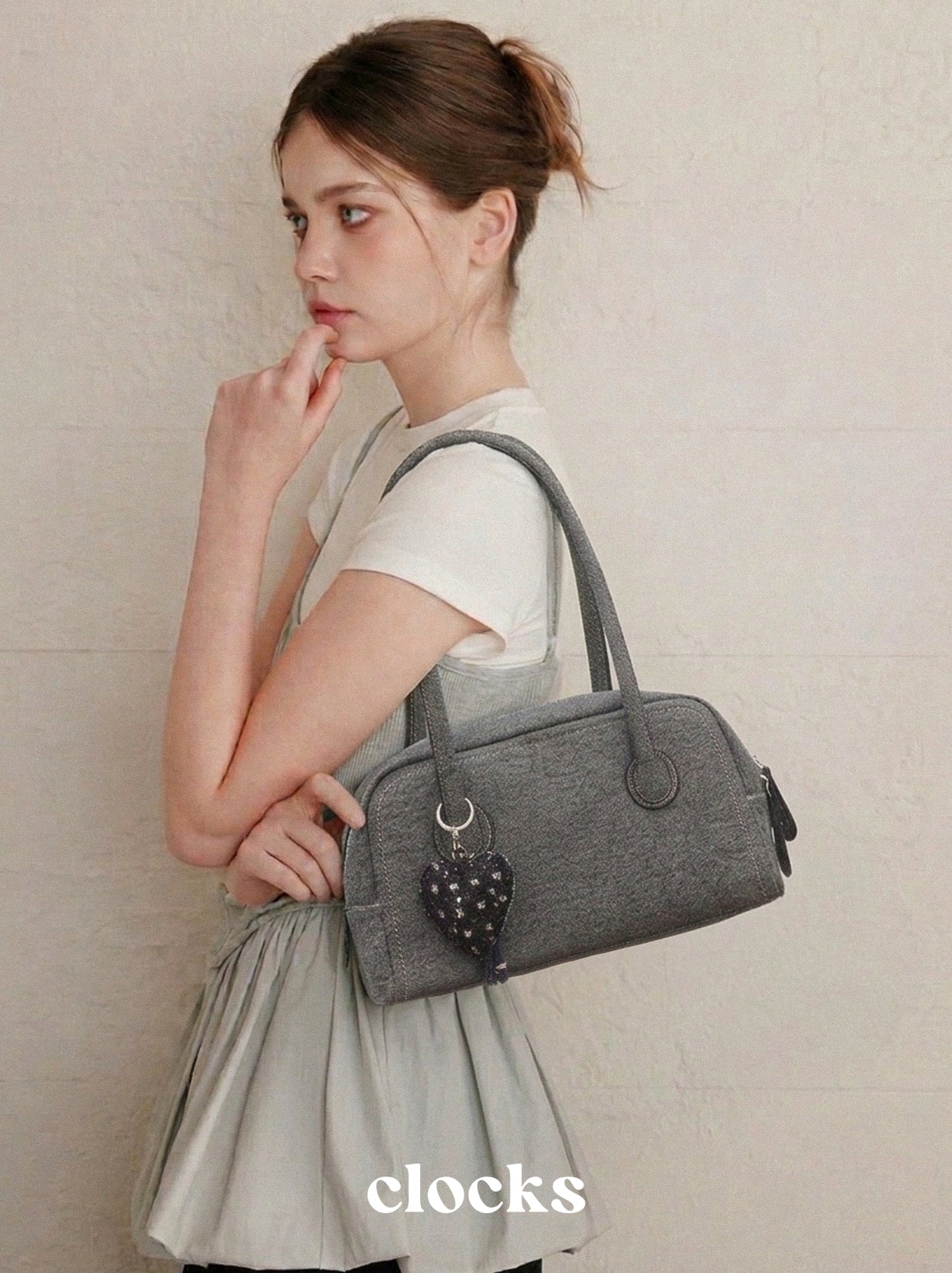 Gray Denim Duffle