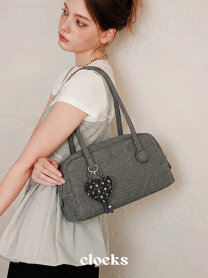 Gray Denim Duffle