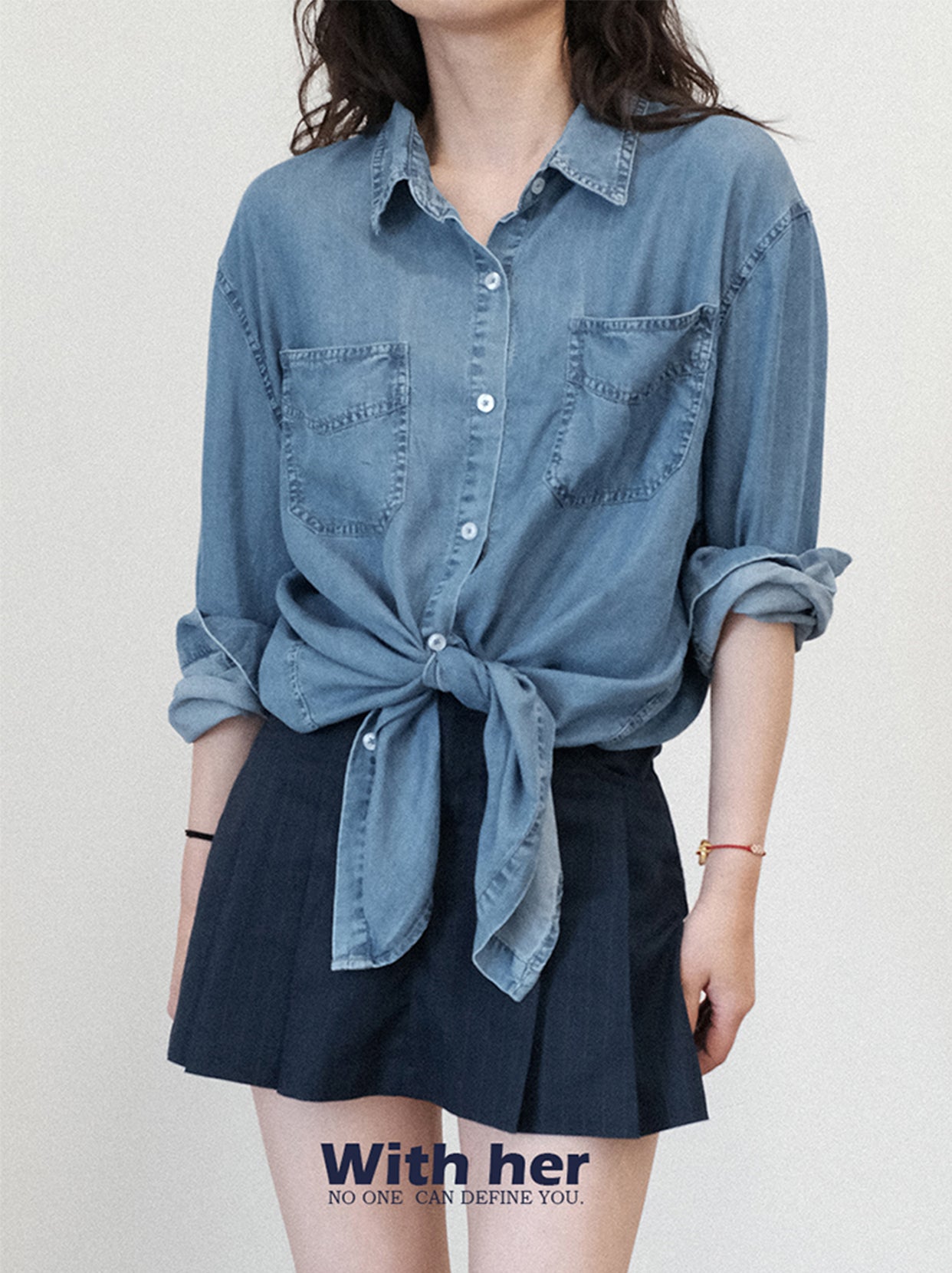 Soft Indigo Denim Blouse