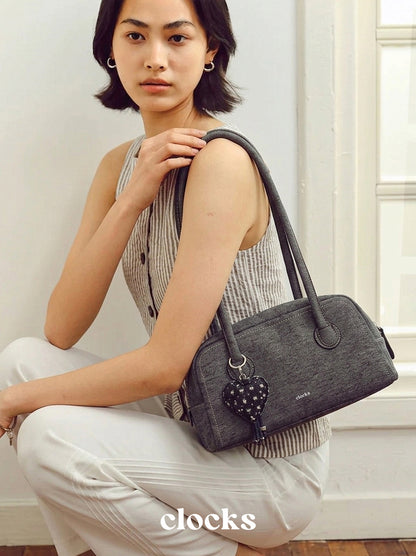 Gray Denim Duffle