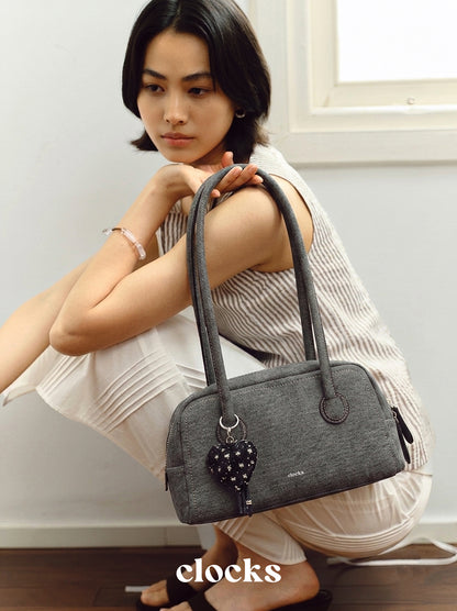 Gray Denim Duffle
