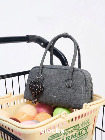 Gray Denim Duffle