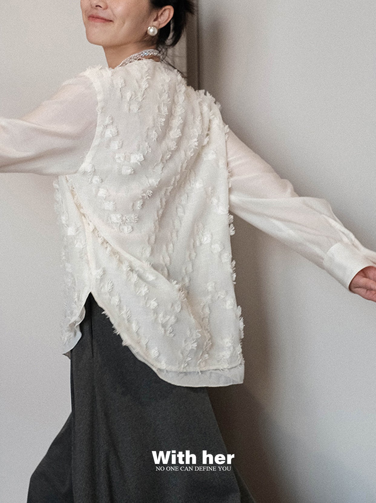 Tassel White Sleeve Shirt