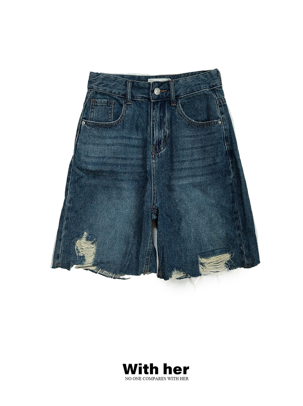 Deep Blue Lyocell Denim Pants