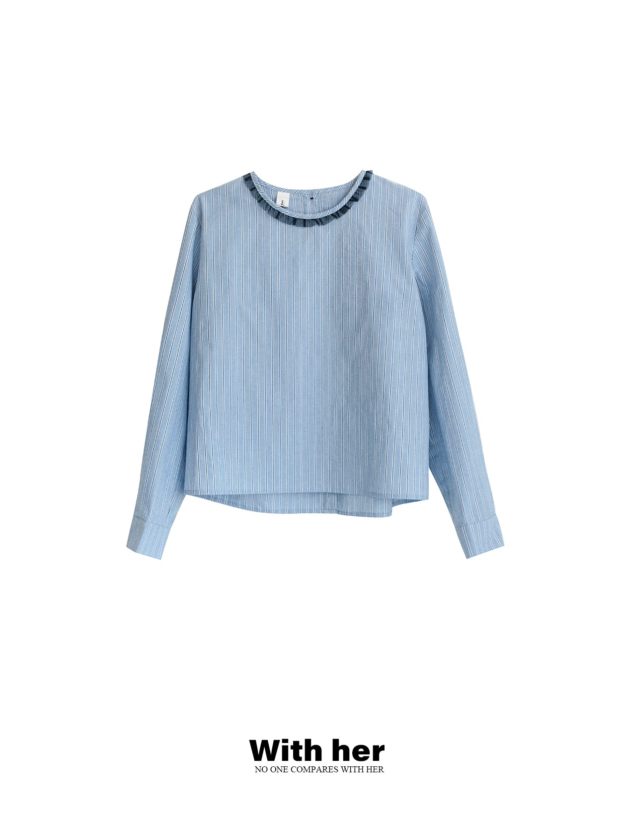 Original Lace Round-Neck Striped Shirt