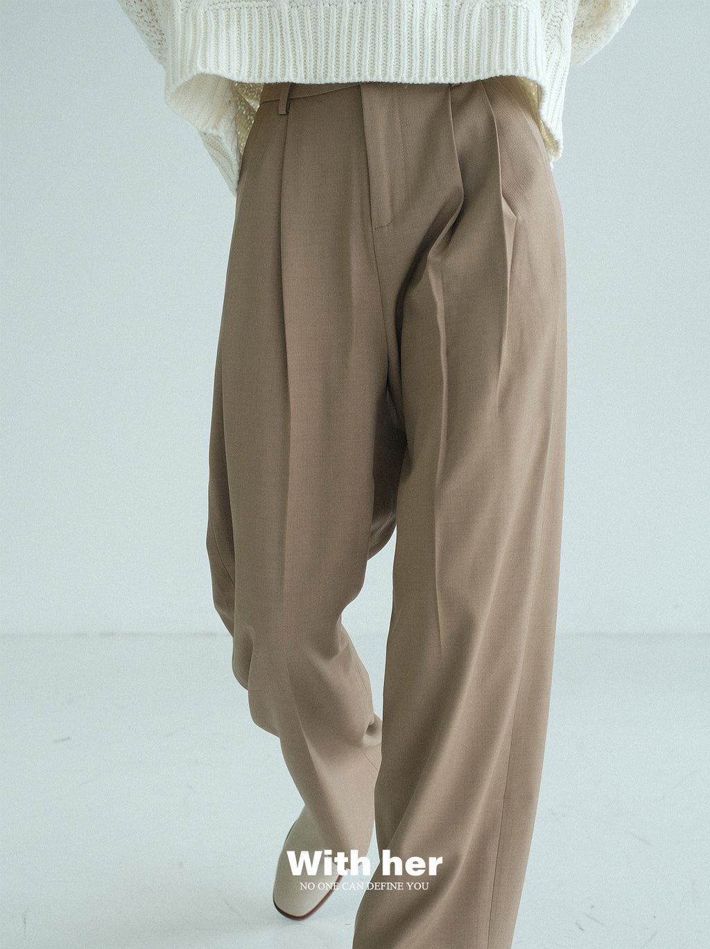 Original Casual Khaki Draped Trousers