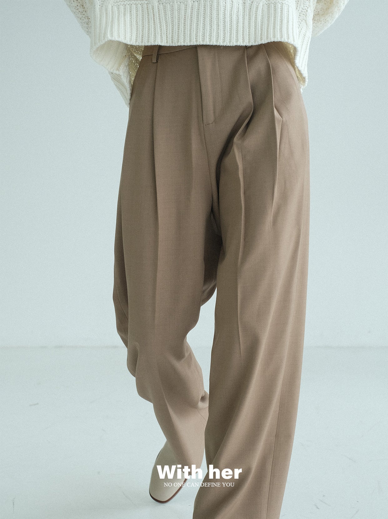 Original Casual Khaki Draped Trousers