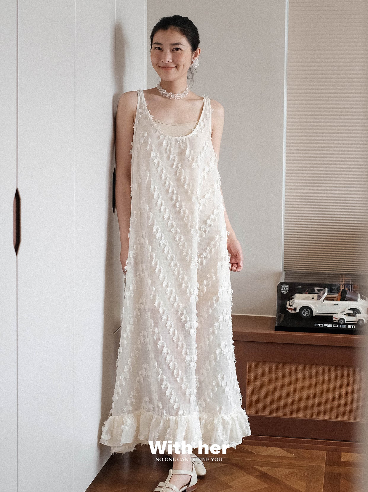 Original Sleeveless Tassel Strap Dress