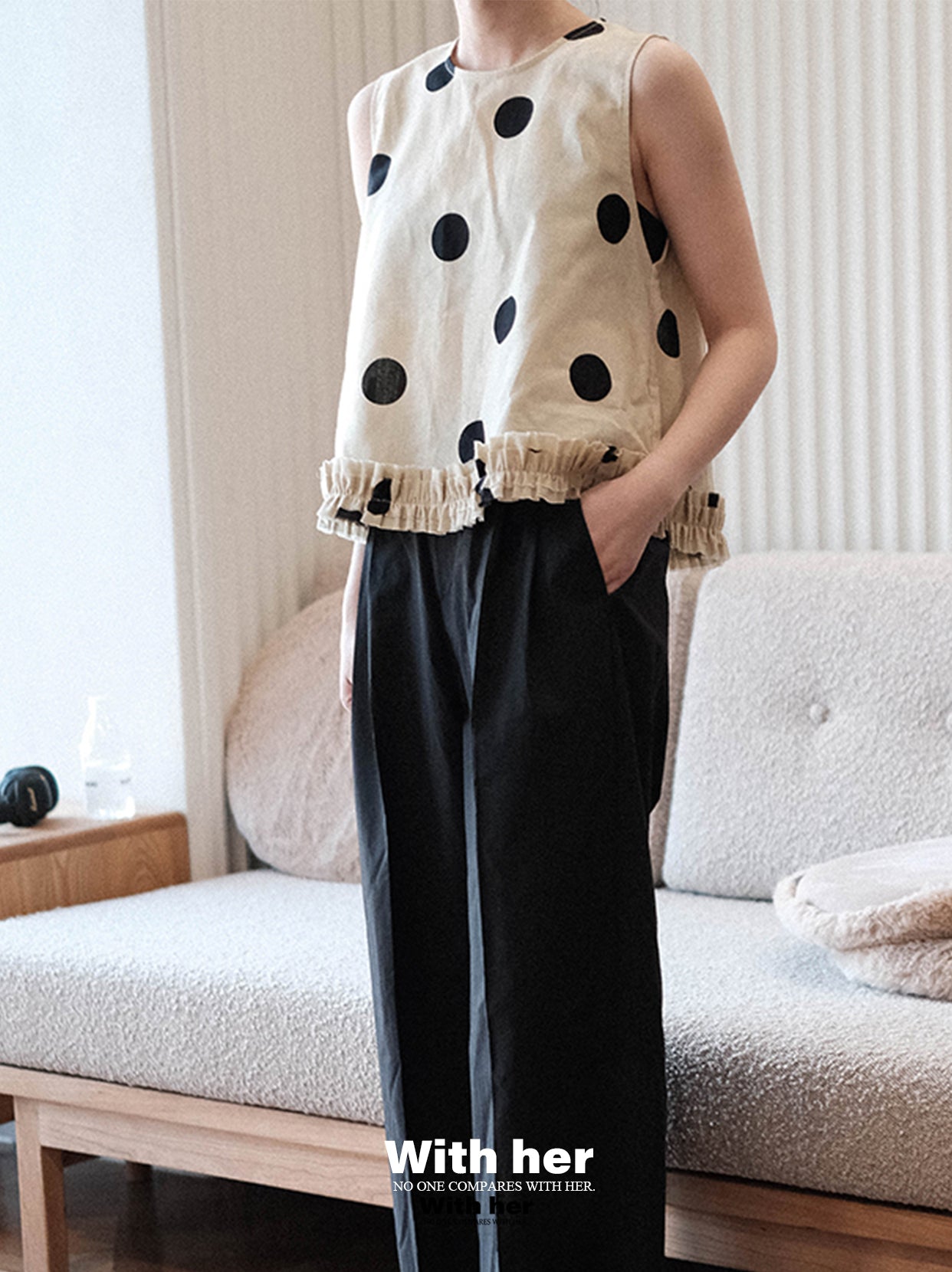 Original Polka Dot Sleeveless Top