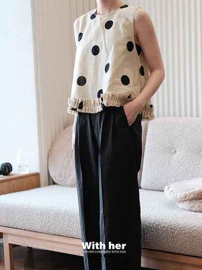Original Polka Dot Sleeveless Top