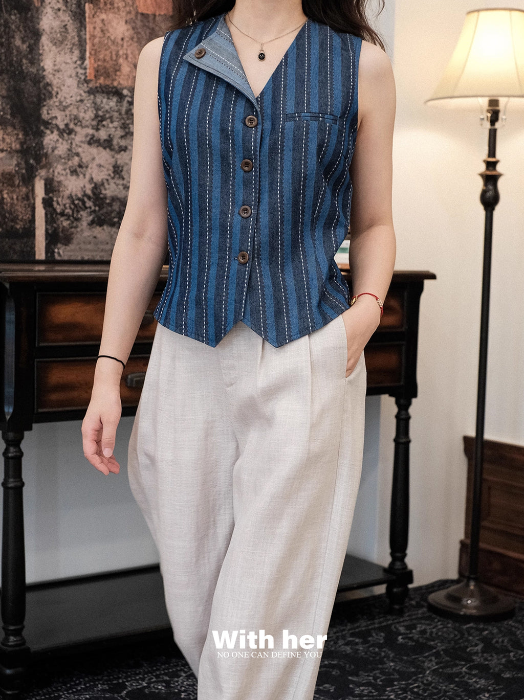 Classic Lines Denim Vest